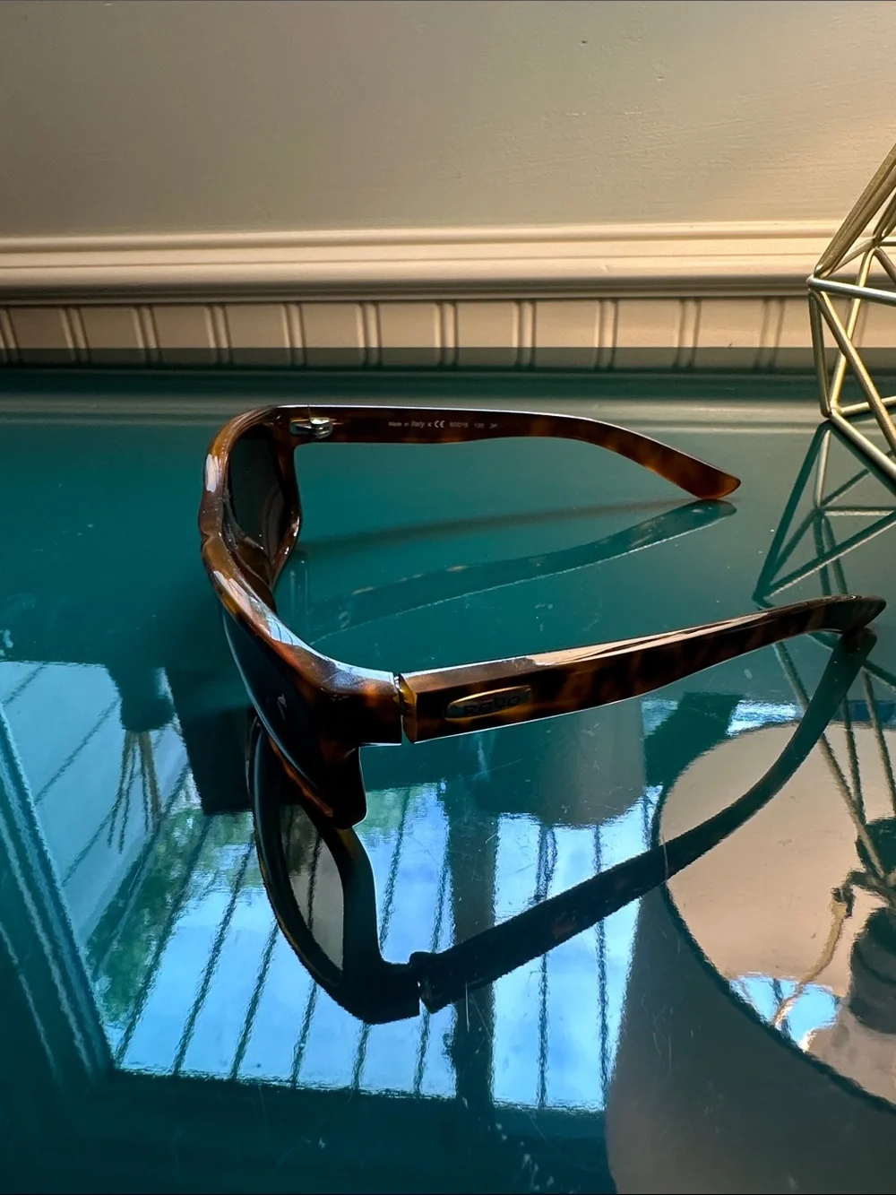 Revo Men’s Tortoiseshell Frame Sunglasses with Brown Lenses
